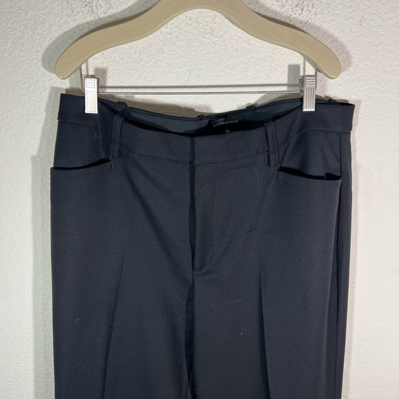 Banana Republic Lido Wide Leg Italian Wool Pant Black women’s Sz 14 Tall work - Picture 12 of 14
